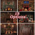 Mocsicka Рождество Винтаж деревянная стена фон для фотосъемки рождественские украшения портрет фотографический фон для фотосессии