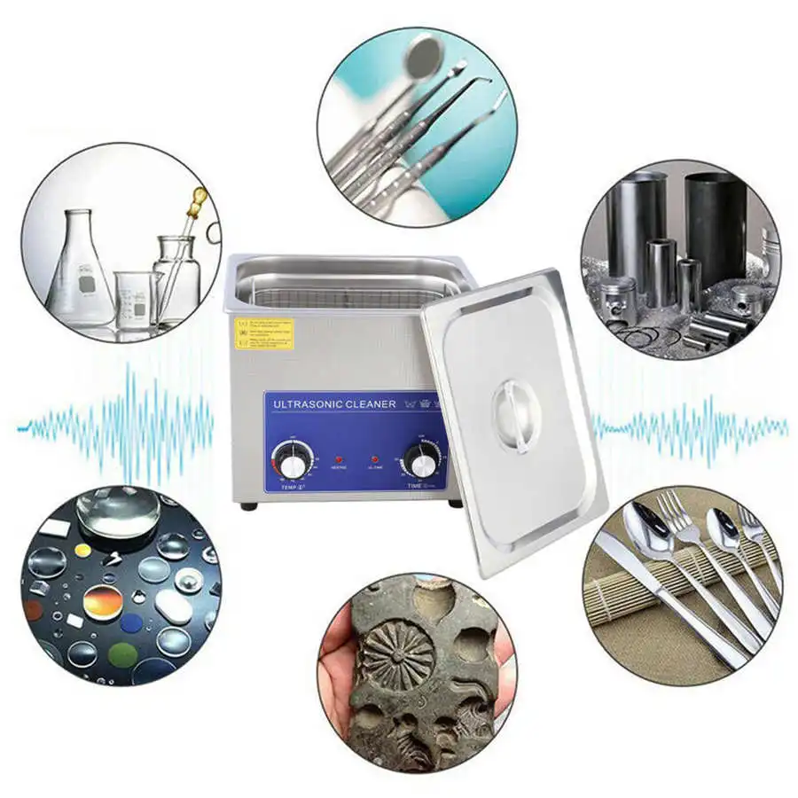 10L Механическая Ультразвуковой очиститель Нержавеющая сталь ванна с подогревом