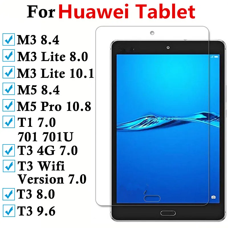 

Protective Glass On The Tablet For Huawei Mediapad T3 7 Light M3 Lite M5 Pro T1 Wifi Version 8 8.4 9.6 10.1 10.8 Tempered Glas