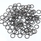 Круглое тиснение, винтажное, посеребренное, круглая форма, Открытое кольцо, застежки и крючки для сережек, ювелирное изделие, 8 мм, 100 шт.