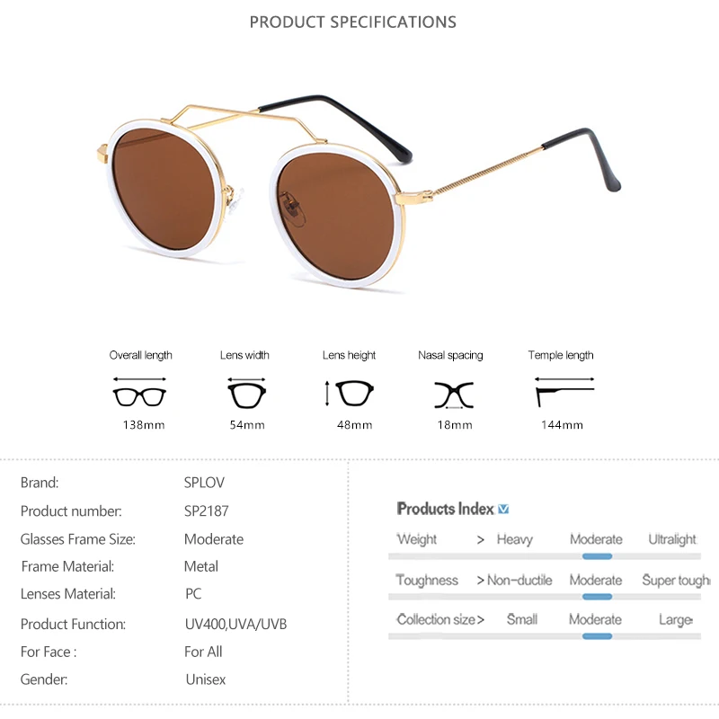 Очки солнцезащитные круглые в стиле ретро UV400 для мужчин и женщин | Аксессуары
