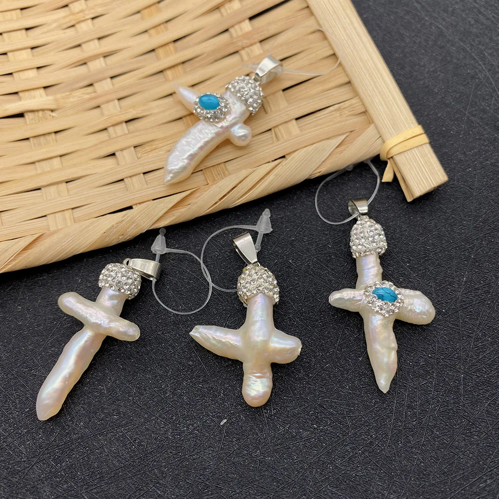 

Natural Freshwater Pearl Pendant Jewelry Making Charm Lady Necklace Bracelet Earring Accessories Baroque Pearl Pendant 1pc/pack