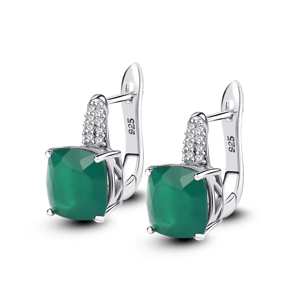 Gem's Ballet 7.33Ct натуральный зеленый агат, натуральный камень, коктейльное кольцо-гвоздики для женщин, свадебные 925 пробы, серебряные ювелирные изделия