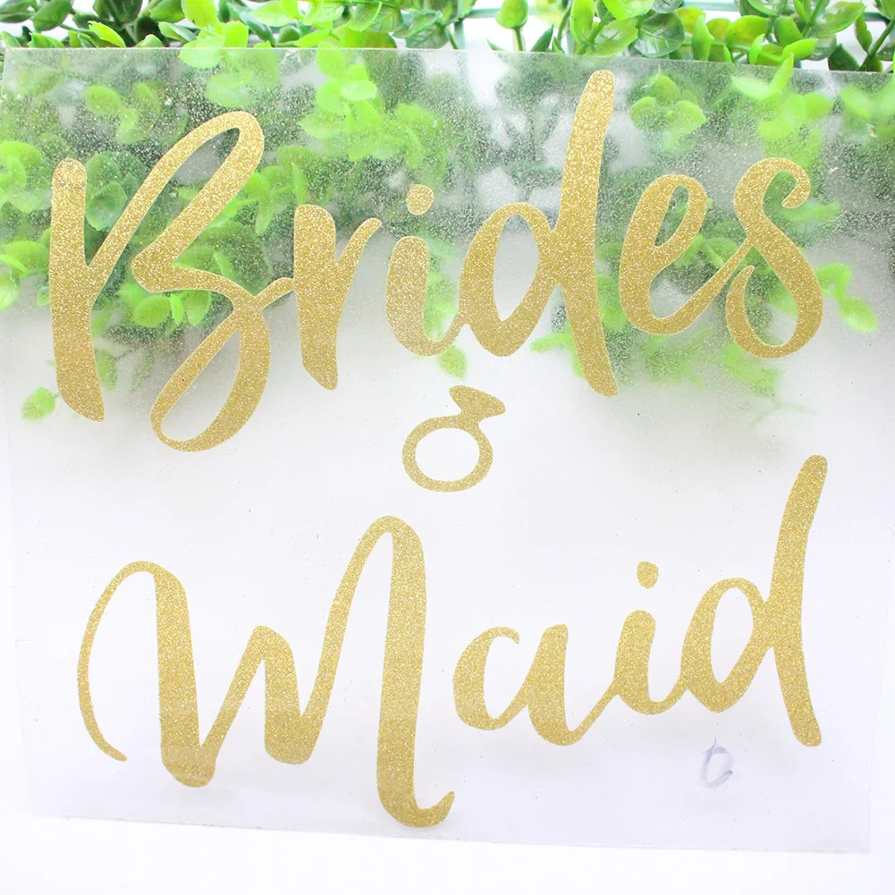 Наклейки для свадебной вечеринки наклейки команды невесты Золотая наклейка