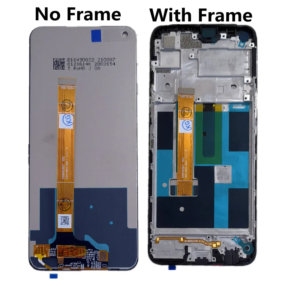 6 5 for realme 7 rmx2155 lcd display screen touch panel digitizer for realme 7 5g rmx2111 lcd screen with frame replacement free global shipping