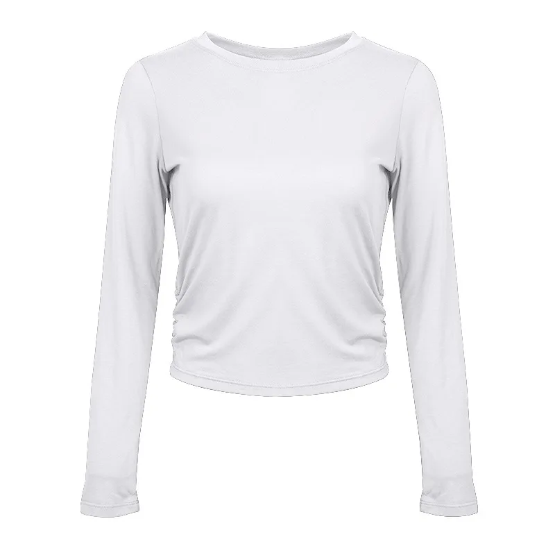 Antibom Yoga Women's Shirt Sexy Hollow Out Fitness Gym Clothing Female Long Sleeve Running Training Quick Dry Sport Crop Top New