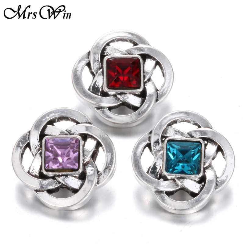 6 шт./лот новые ювелирные изделия со стразами китайский узел 18 мм защелкивающиеся
