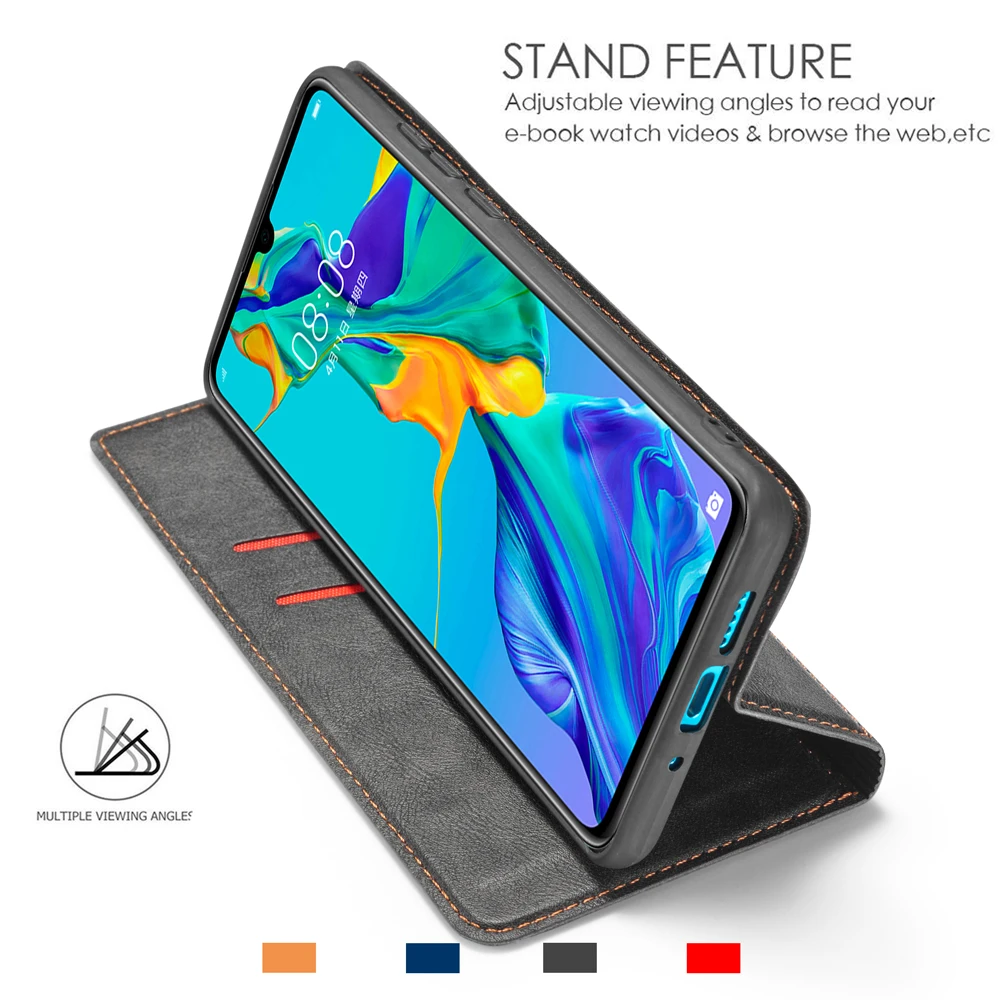 Простой Ультратонкий кожаный чехол для samsung NOTE 10 Pro 9 8 S10 S10e S10Plus S9 S8 S7 Edge карт легкий