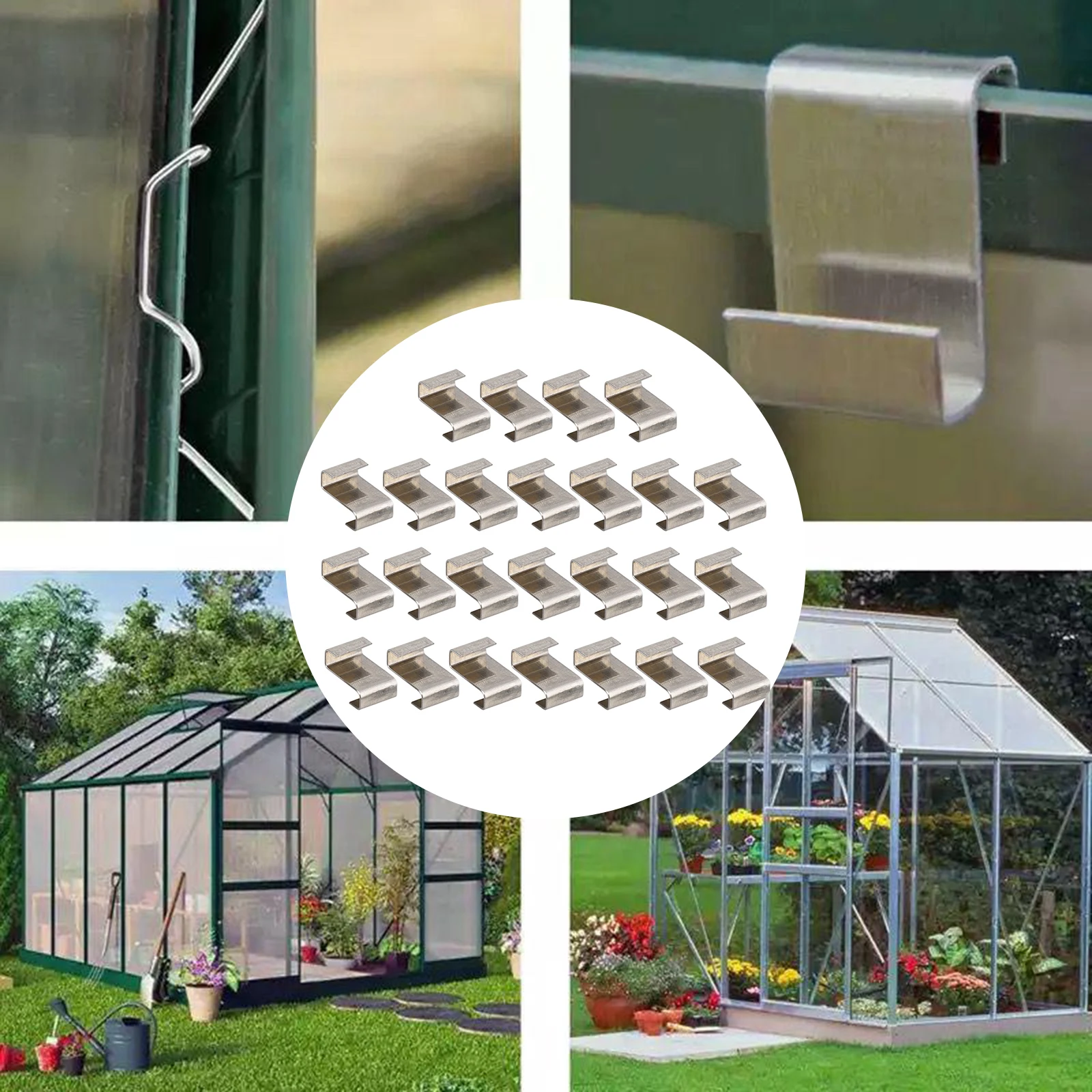 

Set of 25 Greenhouse Glass Z Clips Glass Glazing Clips Overlap Spare Parts Greenhouse Glass Fixing Replacement