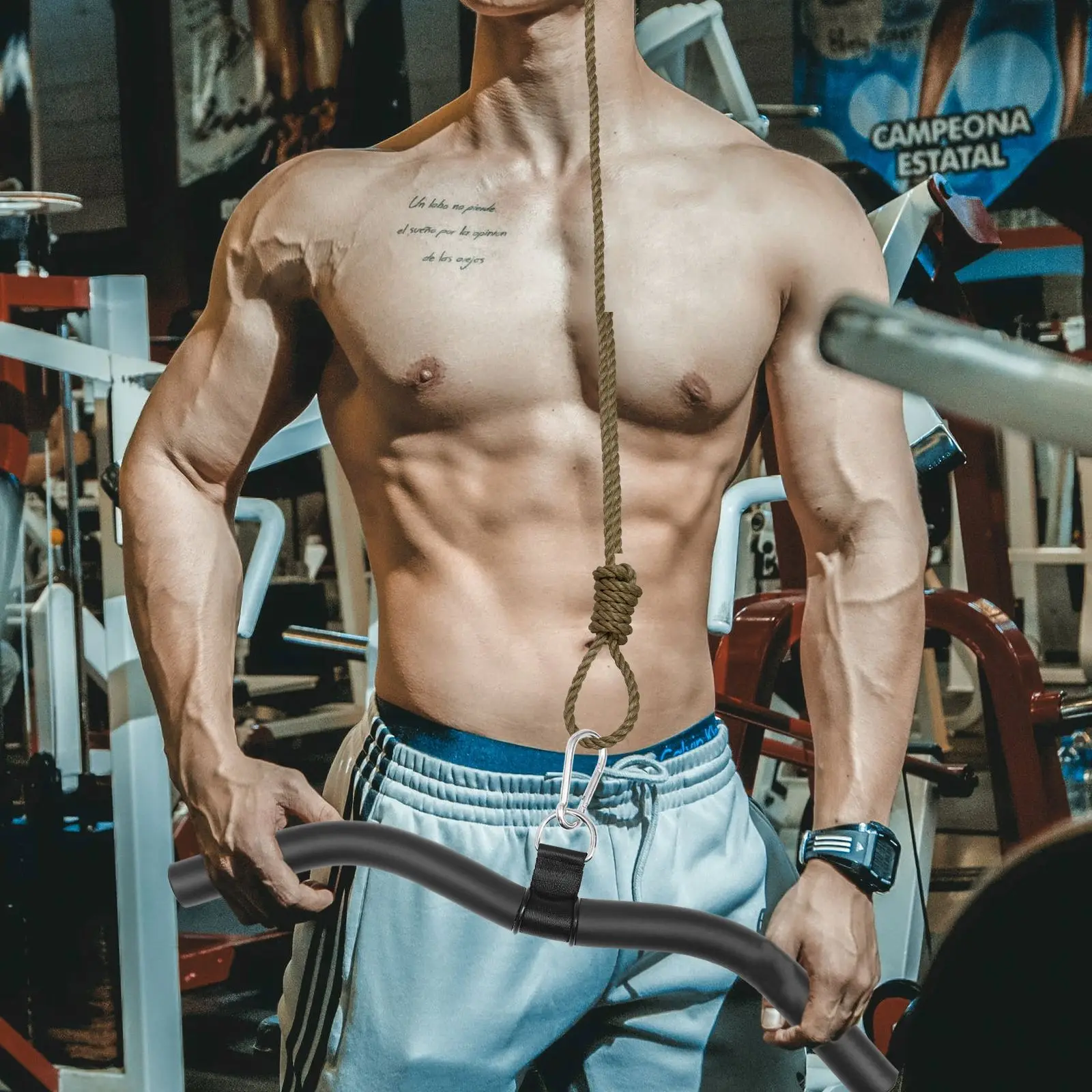 

1 set Pull Down Bar Back Muscle Exerciser Muscle Pull Rod Fitness Equipment