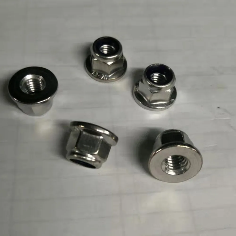 

20/10pcs M4 M5 M6 M8 M10 DIN6926 304 Stainless Steel Hexagonal Flange Nut Hex Nylon Lock nut