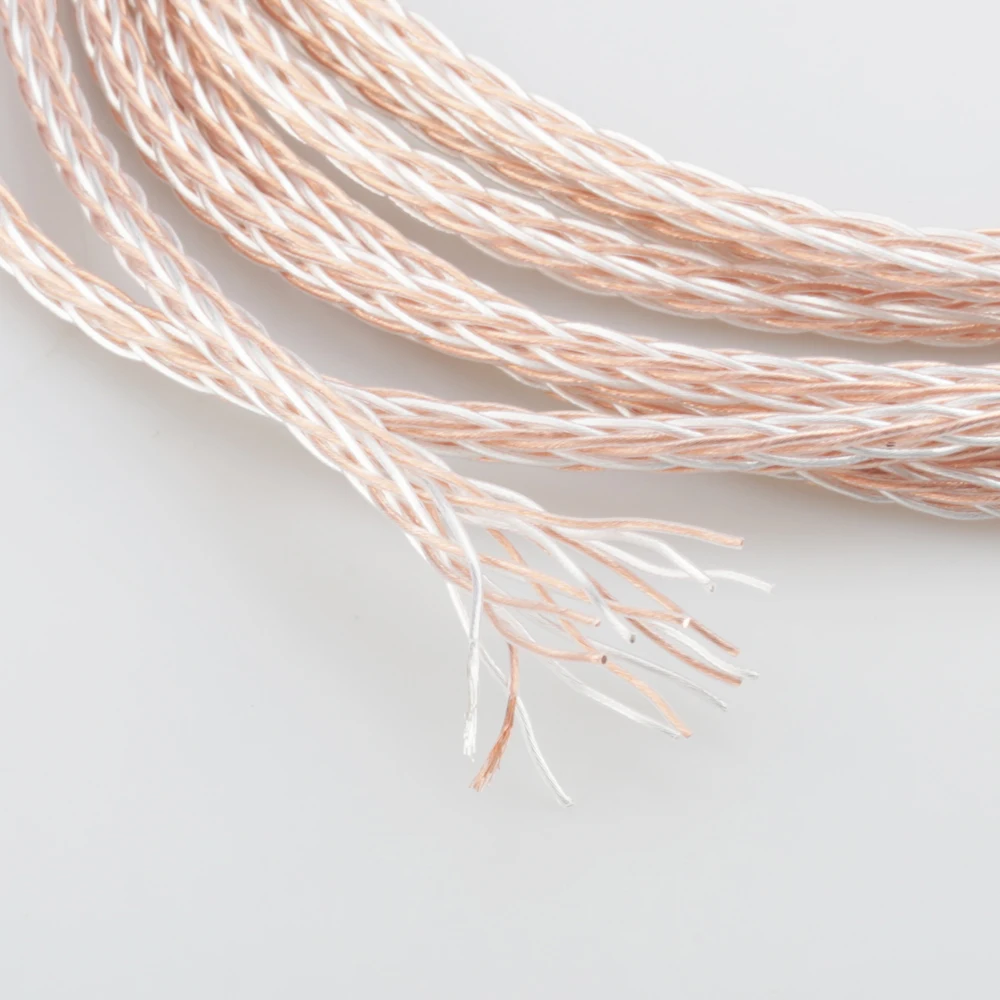 

1619AG/AC/CU HiFi 16cores 6N OCC Silver PTFE Cable for DIY Headphone cable Earphone Headphone DIY Cable For Custom Headset