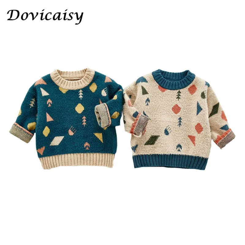 

2020 Autumn Knitted Boys Sweaters Winter baby boys girls Knitted Sweaters and Pullover Casual Kids Cardigan Tops