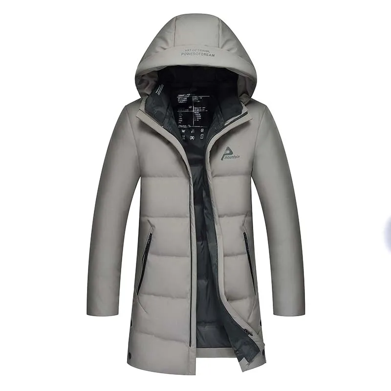 2019 Зимний пуховик для мужчин белый утиный пух наполнитель пуховое пальто с
