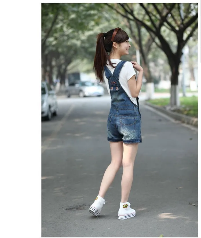 2020 Ретро летний женский студенческий свободный джинсовый комбинезон больших