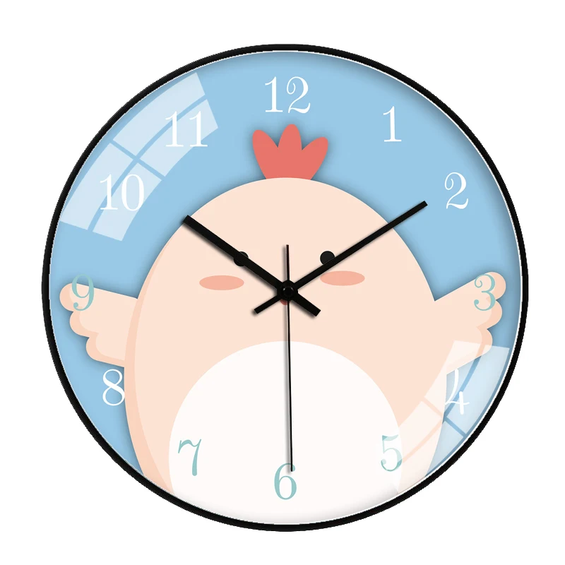 Cartoon Simple Wall Clock Modern Design Animal For Kids Rooms Silent Lovely Zegary Na Sciane Home Decoration AA60ZB | Дом и сад