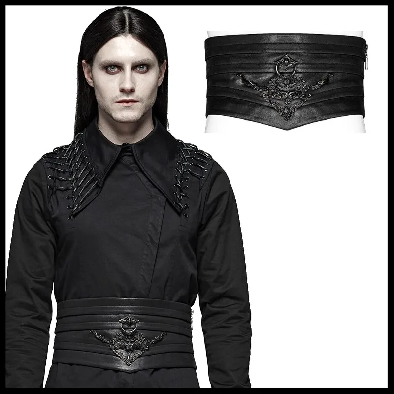 

Gothic Gorgeous Girdle Stage Perform Party Men Clothes Accessories Men's Chinese Style Restoration Cascade Waist Seal PUNK RAVE