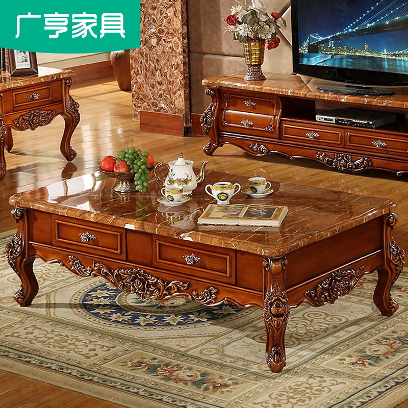 

Europe type TV ark contracted combination living room sofa tea table to suit small family furniture marble wall cabinet