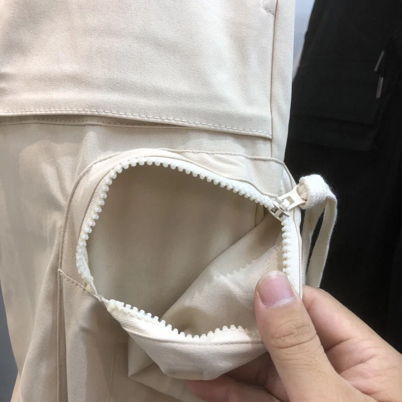 Новинка 2021 высококачественные черные брюки для мужчин и женщин с отделкой