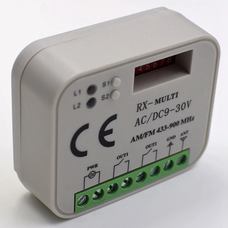 

2Pcs RX MULTI 300-900MHZ AC DC 9-30V Receiver Set for BENINCA BERNER HORMANN MARANTEC Remote Control 433Mhz