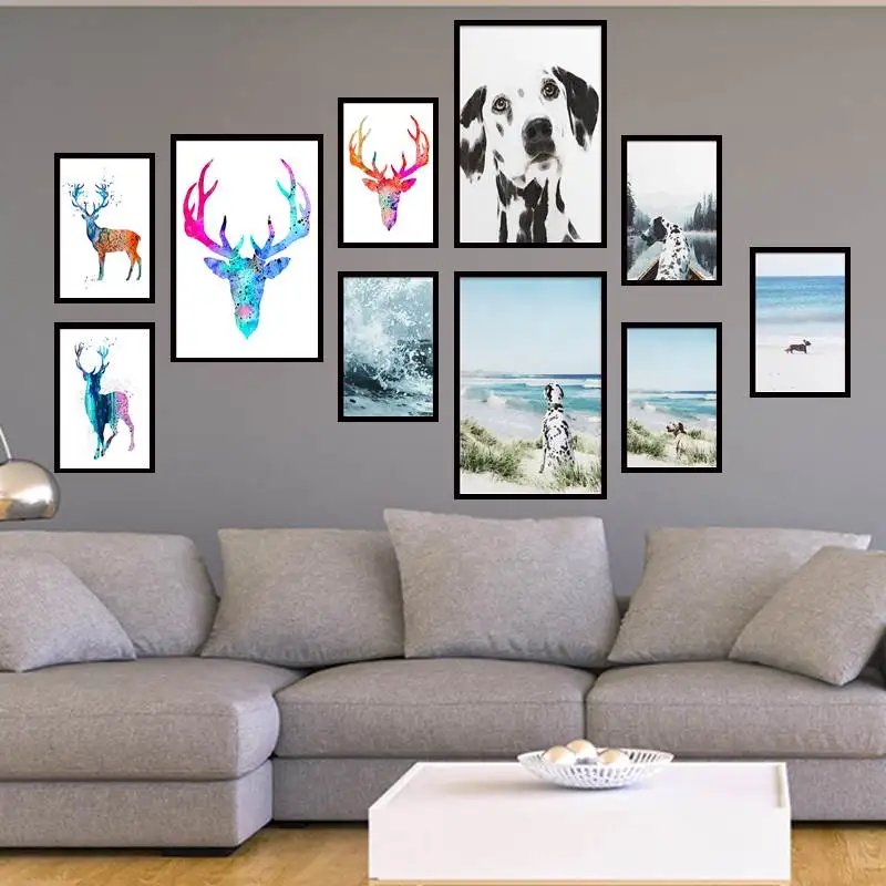 

Dachshund Dog Beach Painting Canvas wall Art for Home Decor