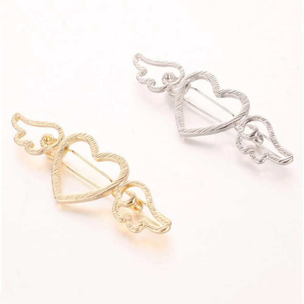 Заколка для волос с крыльями ангела женщин и девочек заколка изящными сердечками