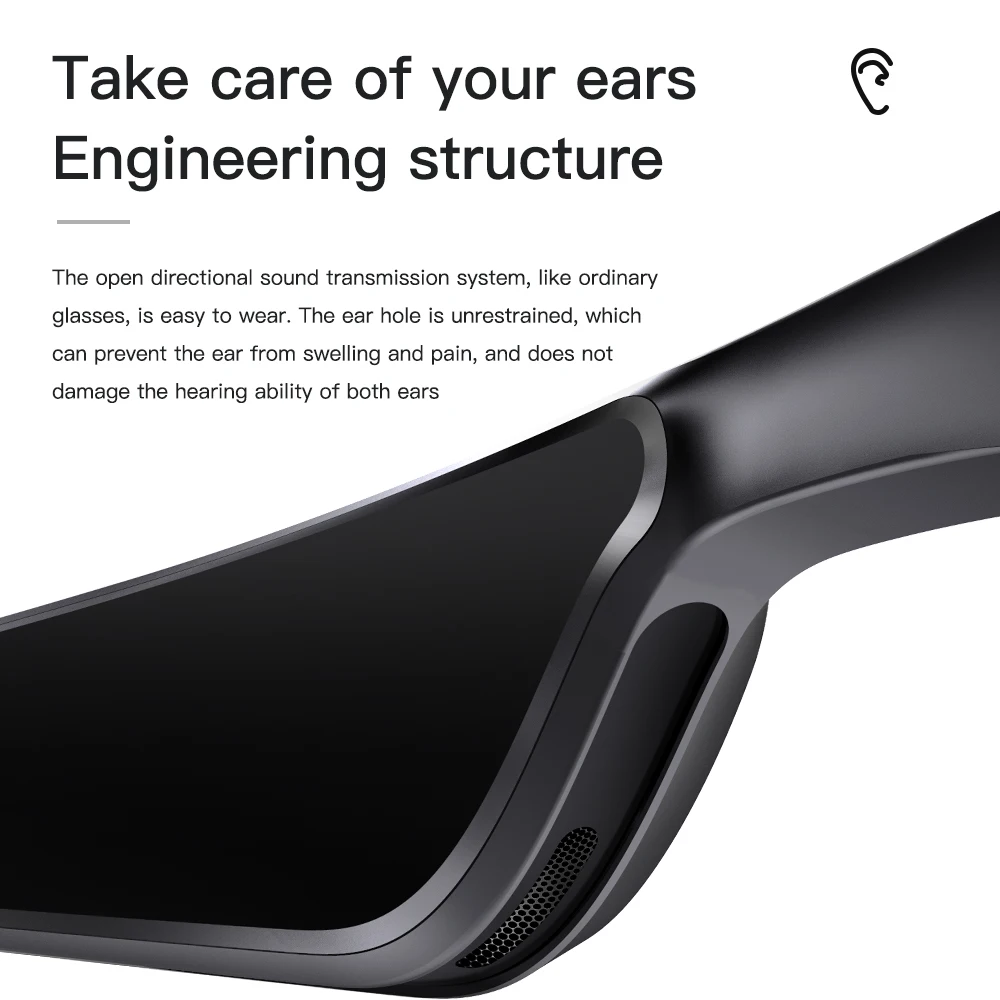 저렴한 방수 스마트 오디오 안경 무선 블루투스 선글라스 오픈 이어 음악 및 핸즈프리 통화 아이폰/안드로이드와 호환 가능