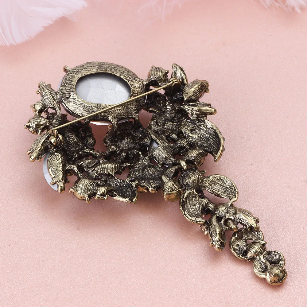 FARLENA Jewelry Luxury Multicolor Crystal Flowers Large Brooch pins for Women Party Dress Accessory Vintage Rhinestones Brooches | Украшения