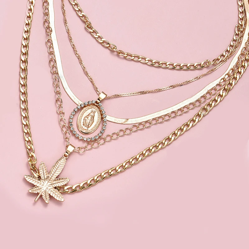 5 шт./компл. очаровательные женские зимние сапоги ожерелья в виде кленового листа