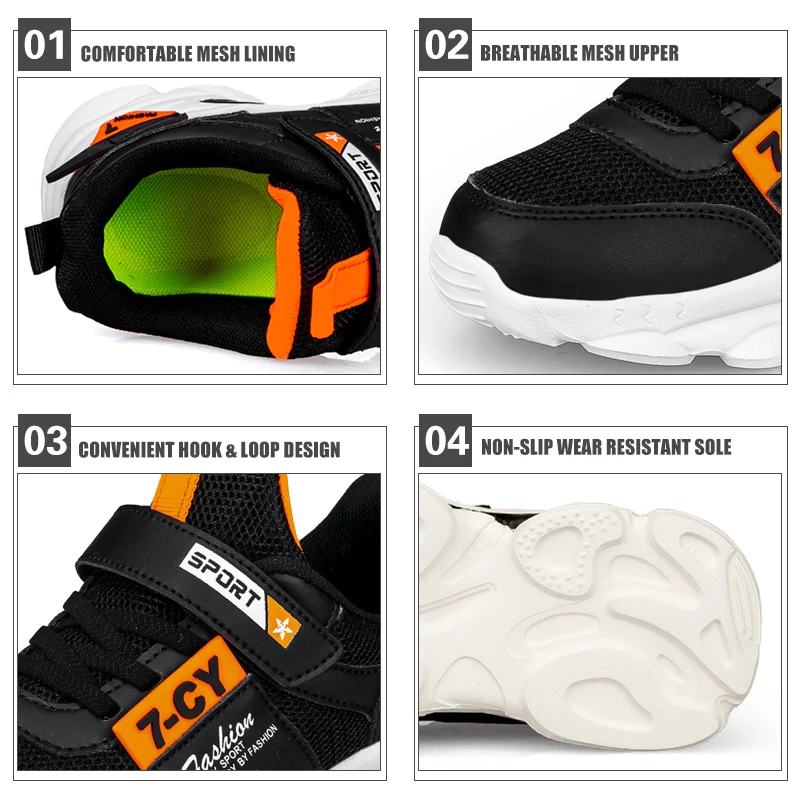 Повседневные модные детские кроссовки легкая Нескользящая мягкая детская обувь