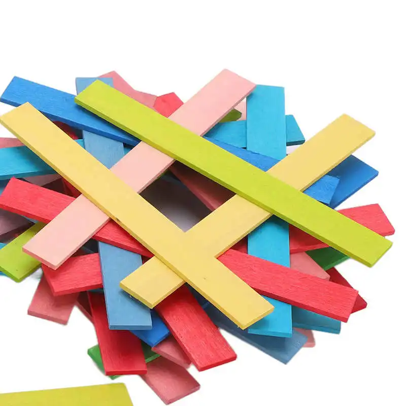 Bridge Building Stacking Toy Uniform Color DIY Wooden Blocks for Toddler Kids Early Development Gift |
