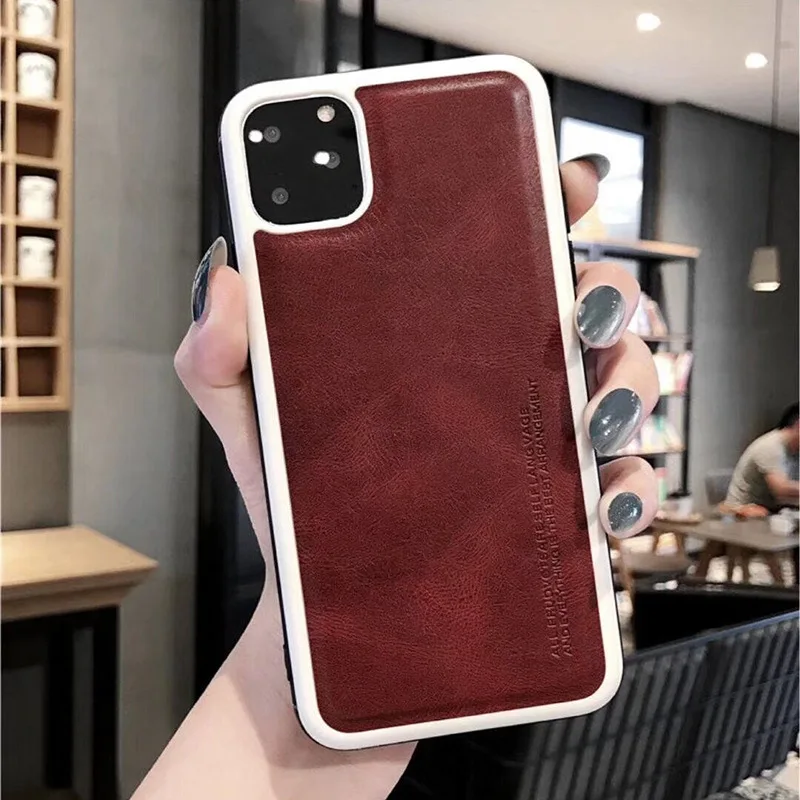Деловой Тонкий чехол из искусственной кожи Роскошный для iphone 11 pro max XS MAX XR 7 8 6S PLUS X