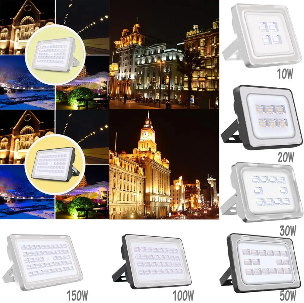 Светодиодный прожектор мощностью 10 Вт 20 30 50 ручная сборка 100W 150 RGB напольный