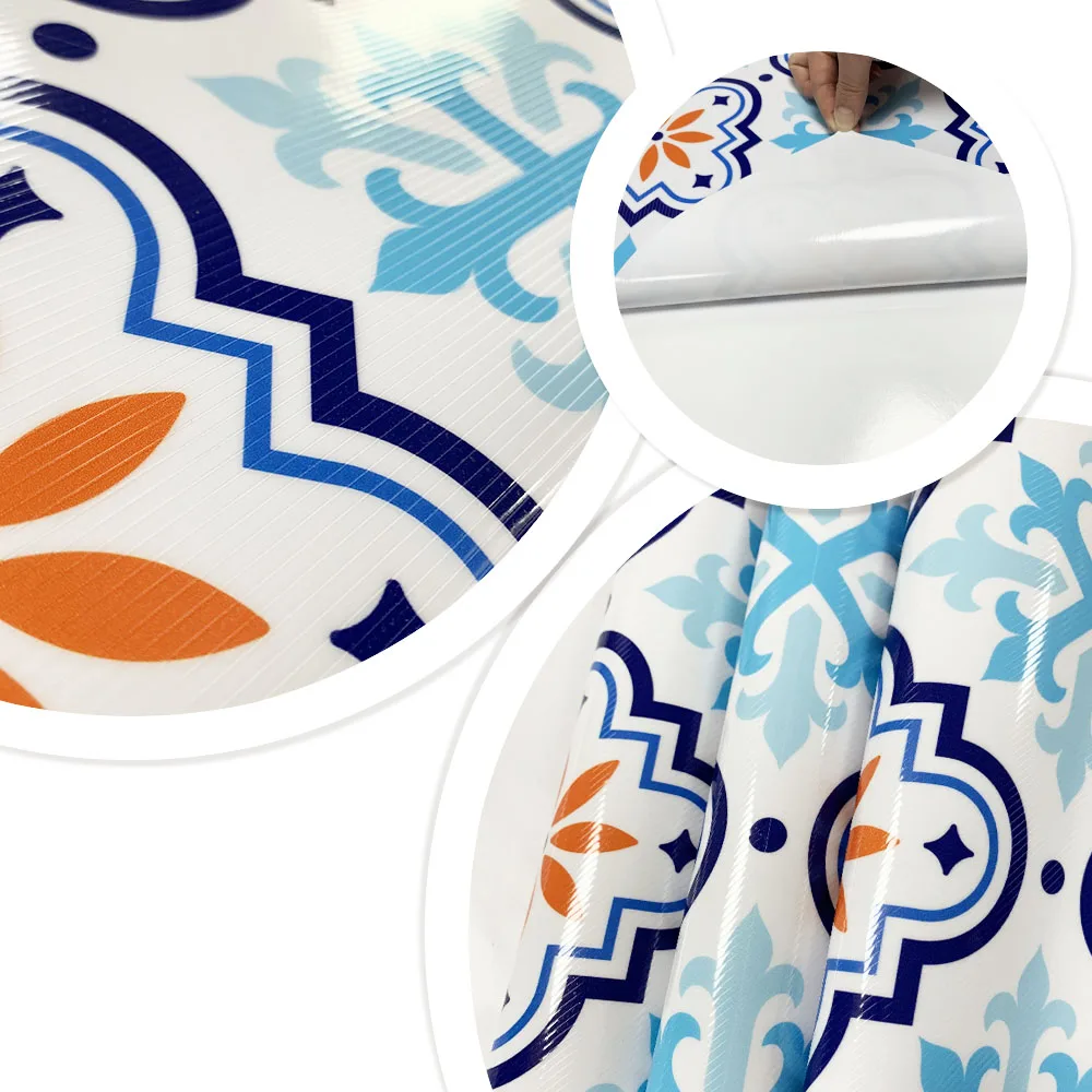

PVC non-slip twill 3D printing geometric flower floor stickers bathroom bedroom living room DIY floor stickers