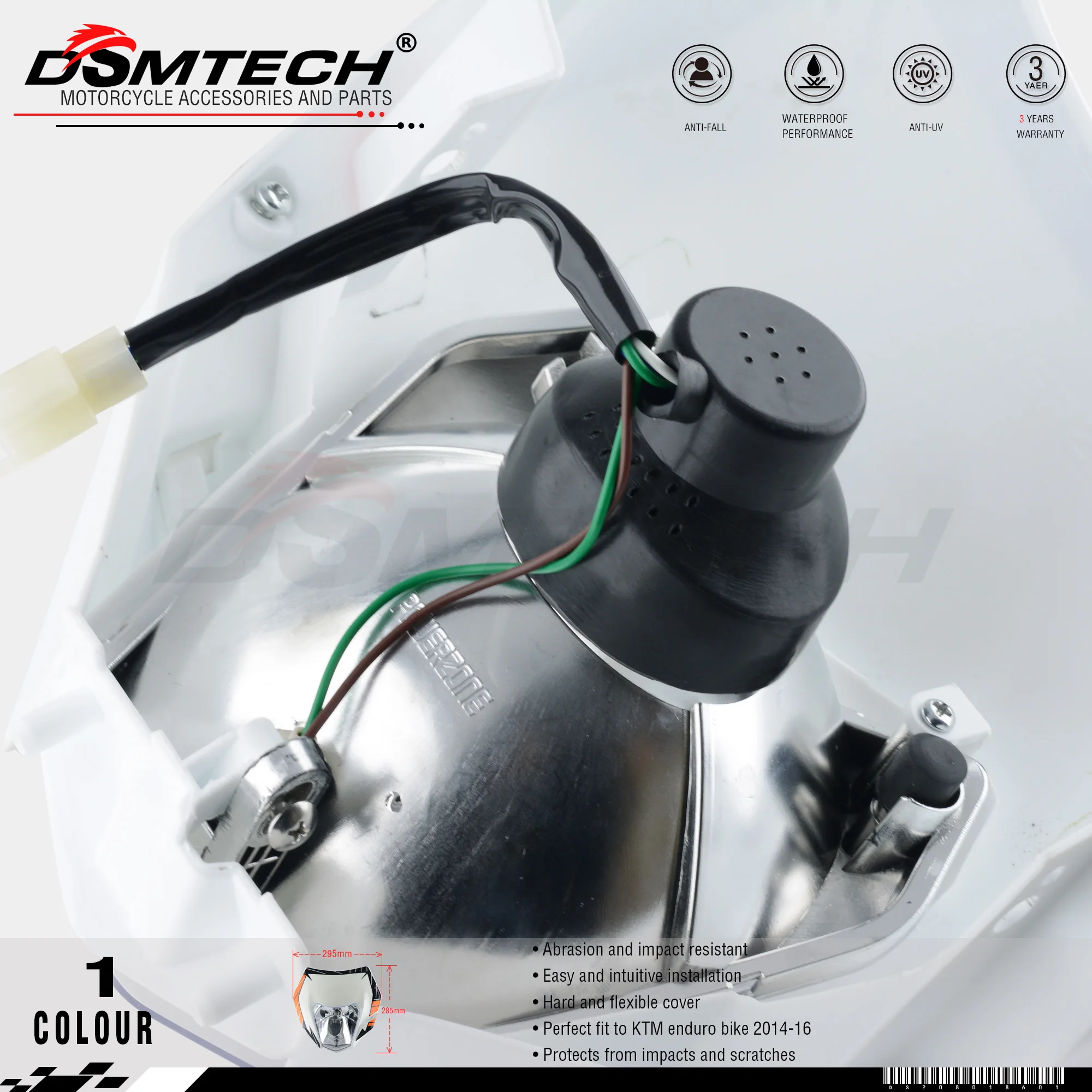 Передняя фара DSMTECH с наклейкой для KTM SX F EXC XCF SMR 2014 2015 2016 мотоцикла кроссового