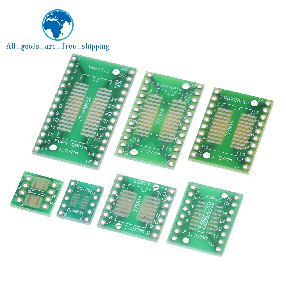 Печатная плата TZT 35 шт. = 7 значений * 5 комплект SMD поворотов для DIP SOP MSOP SSOP TSSOP SOT23 8 10