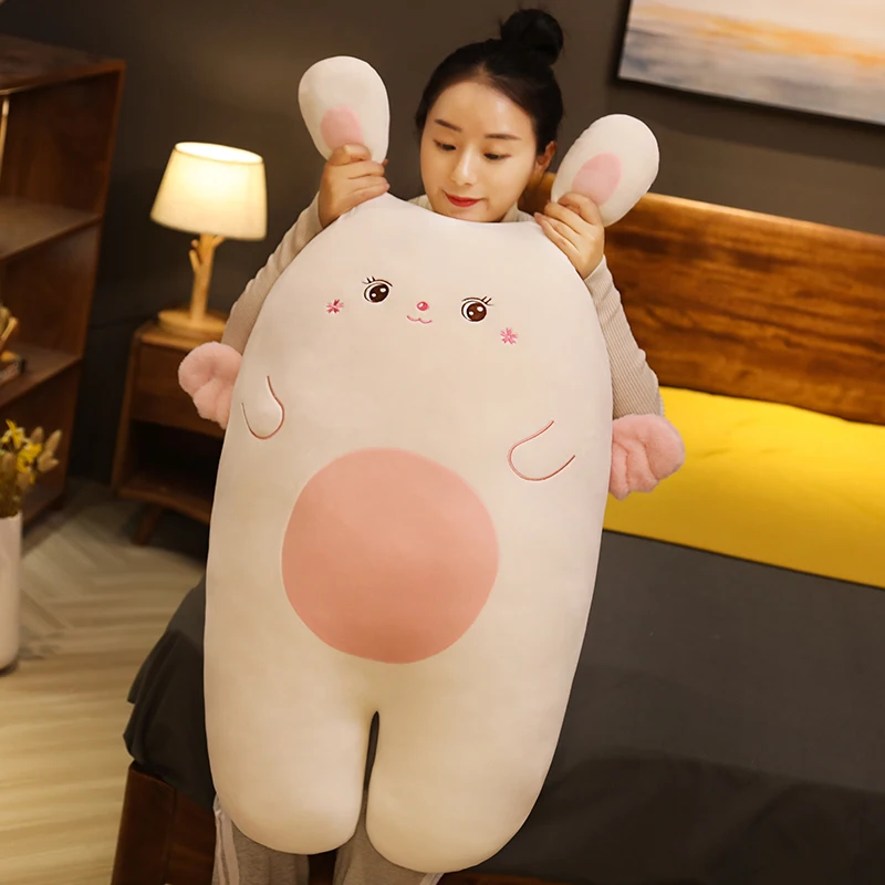 New Lovely Giant Animal 65cm 95cm Soft Cartoon Big Sakura Angel Rabbit Bunny Plush Toy Stuffed Pillow Girl Christmas Gift | Игрушки и