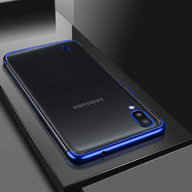 Синий Чехол-накладка для samsung Galaxy A50, прозрачный мягкий силиконовый тонкий чехол-накладка из ТПУ для samsung A50 A10 A30 A40 A70 A60, чехол для телефона - Цвет: Синий