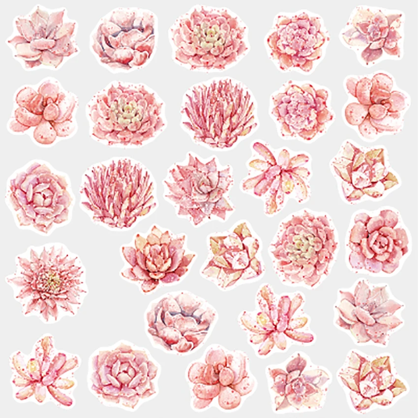 Фламинго суккуленты декоративные наклейки милые Стикеры для альбомов