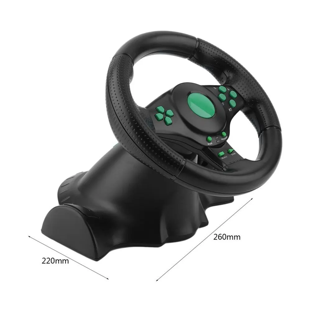 

180 Degree Rotation Gaming Vibration Racing Steering Wheel With Pedals For XBOX 360 For PS2 For PS3 PC USB Car Steering Wheel