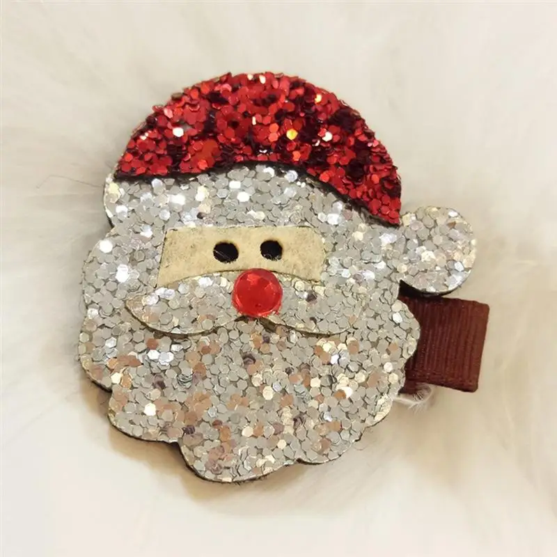 

1 шт. мультяшная заколка для волос в рождественском стиле для маленьких девочек заколки головной убор заколки для волос с бантом; Детское пл...