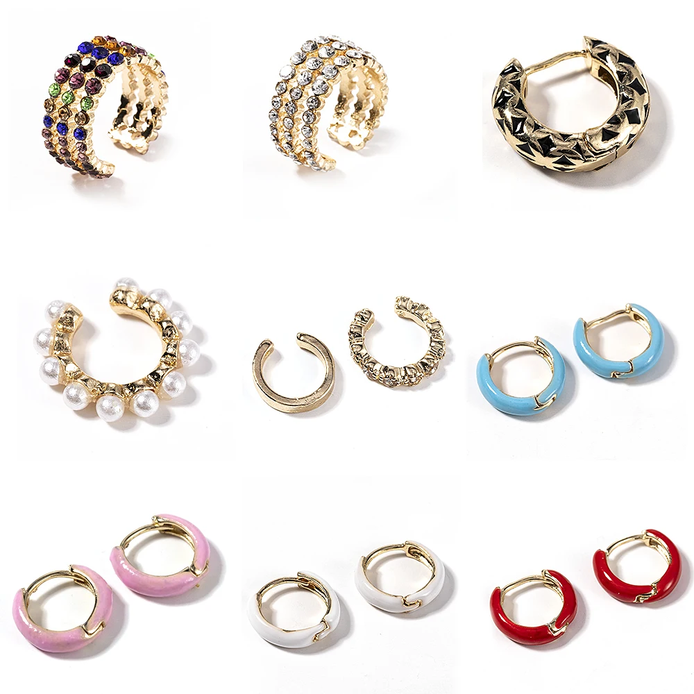 2020 новые женские милые серьги стразы манжеты для ушей богемные одиночные клипсы