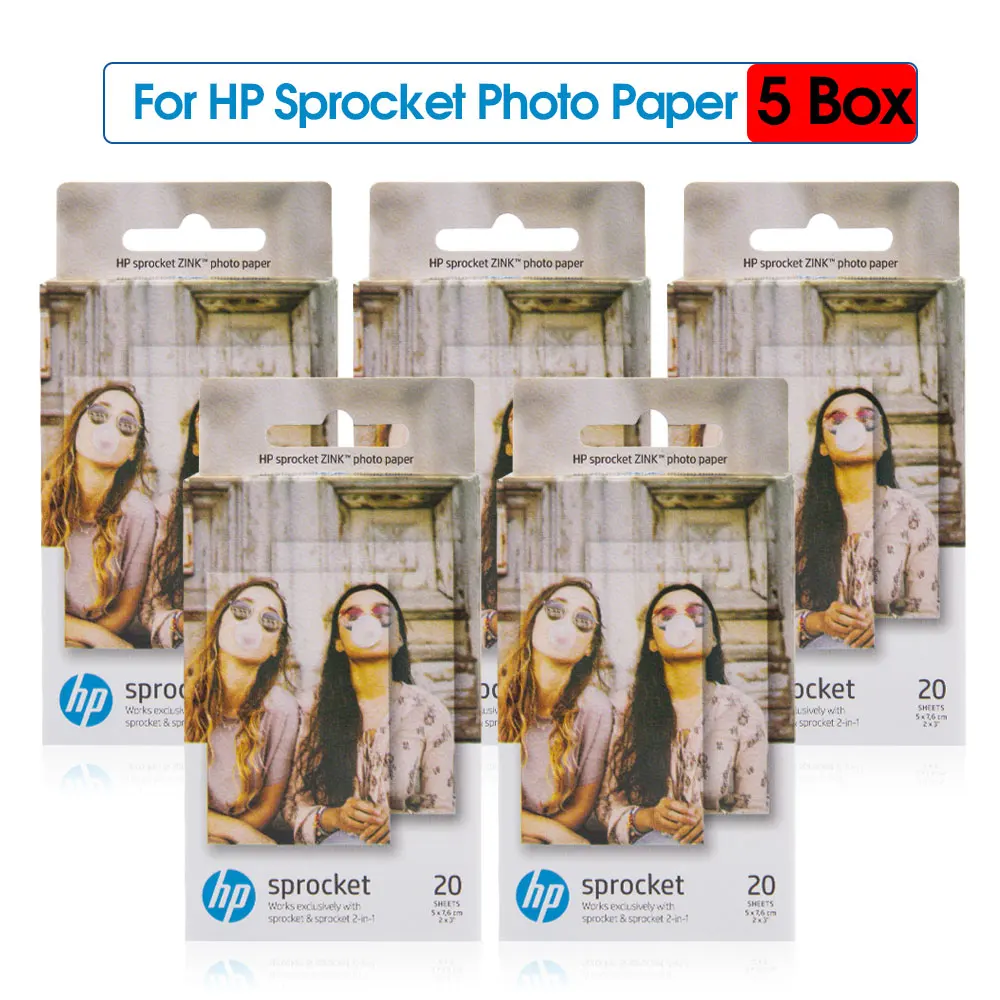 Фотобумага Absonic 100 листов для HP ZINK принтер фотографий со звездочками карманная