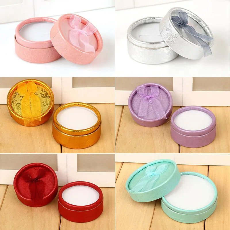 Креативная круглая подарочная коробка для ювелирных изделий ожерелий сережек