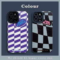 cute geometric pattern outer bag anti drop case for iphone13 12 pro max 11 xr xs 87p couples are eye catching and cute new