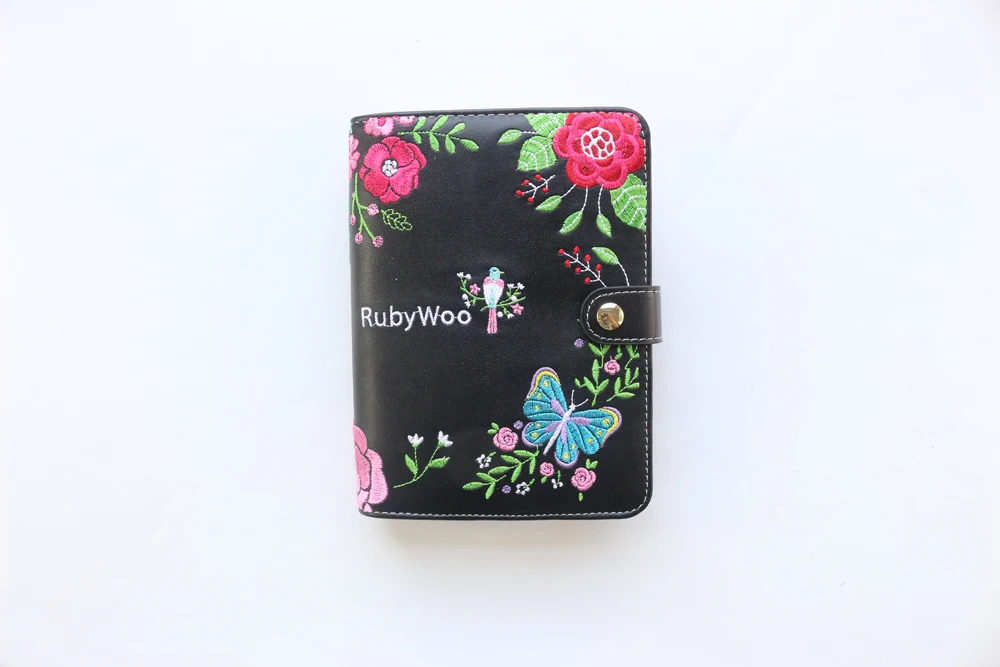 Domikee cute leather hardcover 6 rings binder planner agenda organizer office school refillable spiral notebooks stationery A5A6