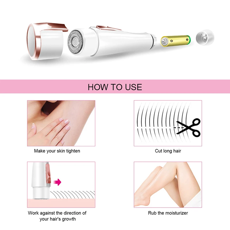 

UKLISS Mini Female Epilator Electric Women Shaver Hair Removal Electric Lady Shaving Trimmer Bikini Depilatory Body Depilatory