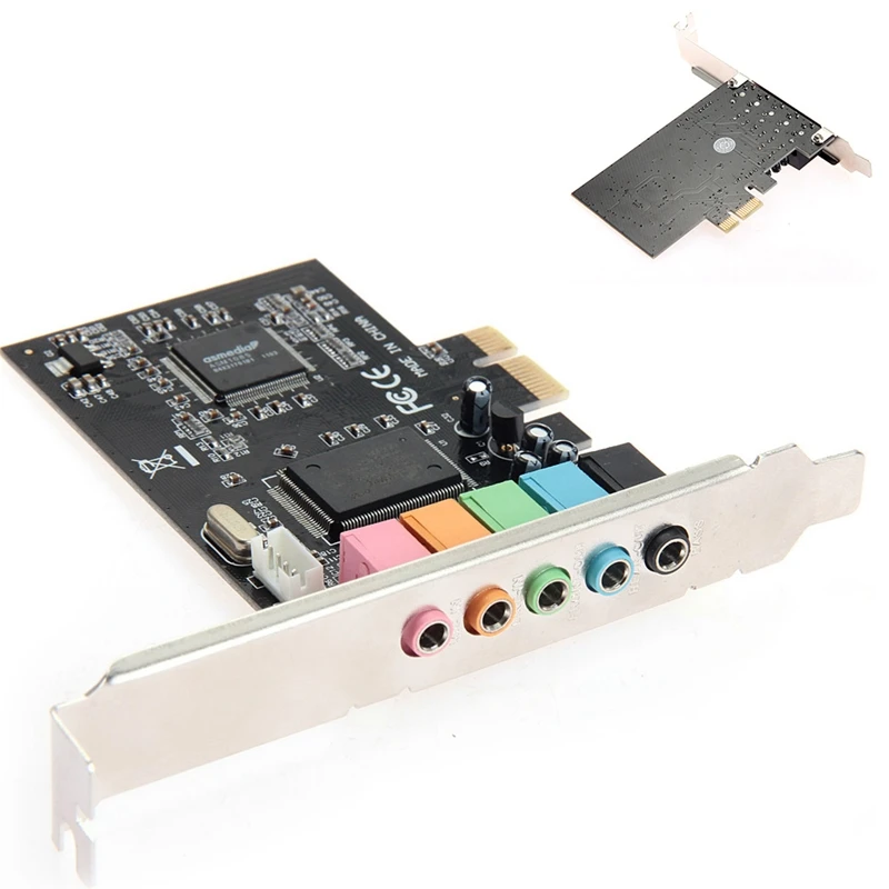 Новая звуковая карта Pci Express Pci-E 5 1-Channel Cmi8738 o W/низкопрофильный кронштейн