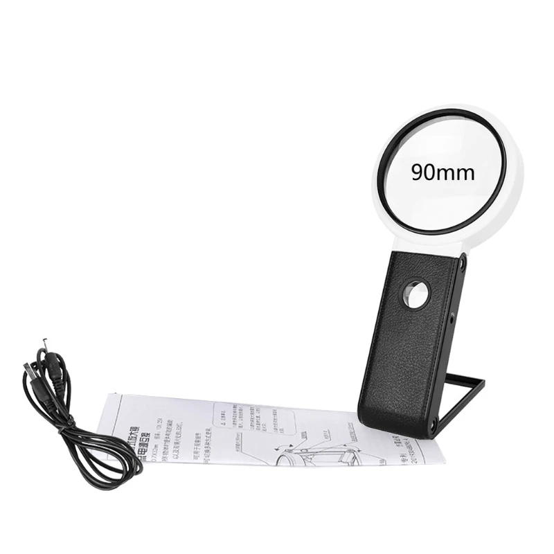 

6X 25X Folding Desktop Magnifying Glass Reading Antique Jewelry Identification