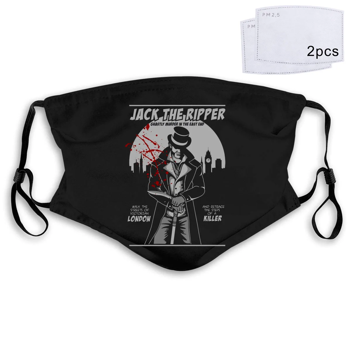 Veloci Men s Jack The Ripper London Killer V197 Мужская и женская маска для рта фильтр | Аксессуары
